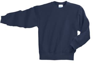 Port & Company Youth Crewneck Sweatshirt PC90Y - Kelly Green - Soft & Cozy Fleece Pullover For Kids