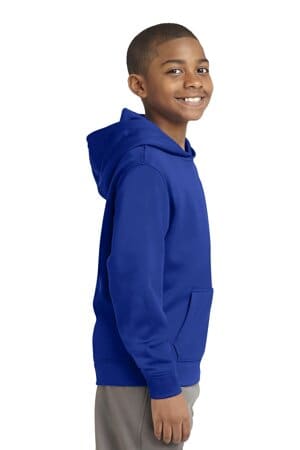 Sport-Tek ST251 Sport-Wick Fleece Short Sleeve Hooded Pullover - Deep Red - M