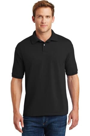 BLACK 054X hanes ecosmart-52-ounce jersey knit sport shirt 