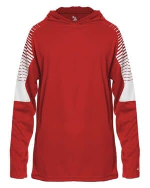 Badger 2211 youth lineup hooded long sleeve t-shirt