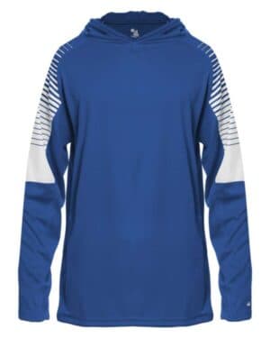 Badger 2211 youth lineup hooded long sleeve t-shirt