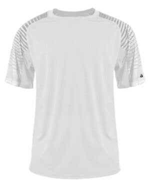 WHITE Badger 2210 youth lineup t-shirt