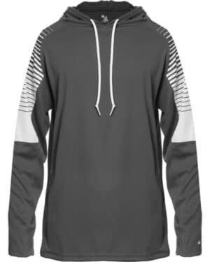 Badger 4211 lineup hooded long sleeve t-shirt