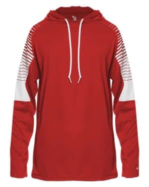RED Badger 4211 lineup hooded long sleeve t-shirt