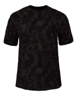 BLACK TIE-DYE Badger 4975 tie-dyed tri-blend t-shirt