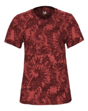Badger 4974 women's tie-dyed tri-blend t-shirt