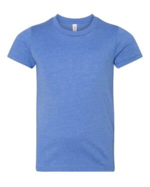 HEATHER COLUMBIA BLUE Bella canvas 3001YCVC youth cvc jersey tee