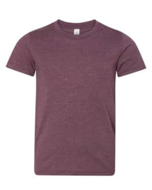 HEATHER MAROON Bella canvas 3001YCVC youth cvc jersey tee