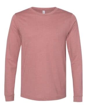 HEATHER MAUVE Bella canvas 3501CVC heather cvc long sleeve tee