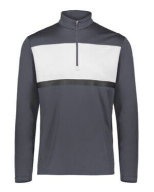 CARBON/ WHITE Holloway 222591 prism bold quarter-zip pullover