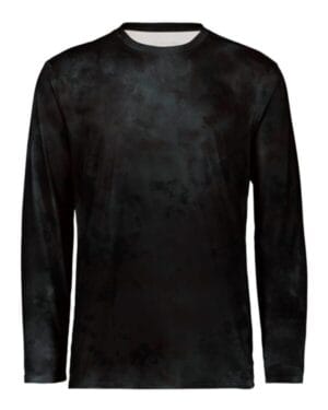 BLACK CLOUD PRINT Holloway 222597 cotton-touch cloud long sleeve t-shirt