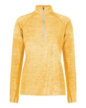 GOLD HEATHER 222774 women's electrify coolcore quarter-zip pullover