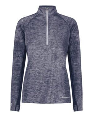NAVY HEATHER 222774 women's electrify coolcore quarter-zip pullover