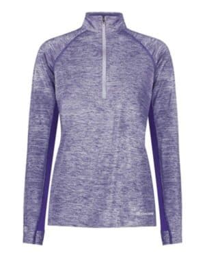 PURPLE HEATHER 222774 women's electrify coolcore quarter-zip pullover