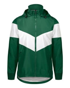 DARK GREEN/ WHITE Holloway 229527 potomac hooded jacket
