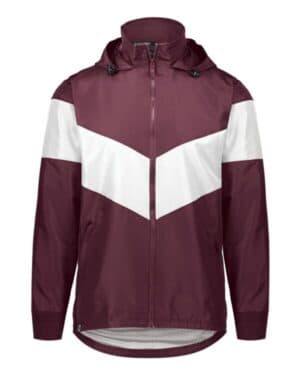 MAROON/ WHITE Holloway 229527 potomac hooded jacket