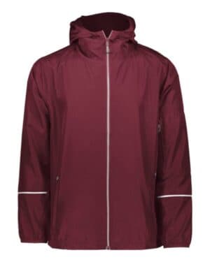 MAROON Holloway 229582 packable hooded jacket