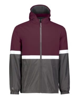 MAROON/ CARBON Holloway 229587 turnabout reversible hooded jacket