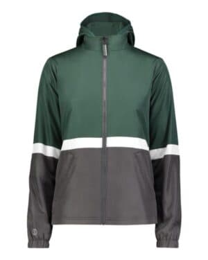 DARK GREEN/ CARBON Holloway 229787 women's turnabout reversible hooded jacket