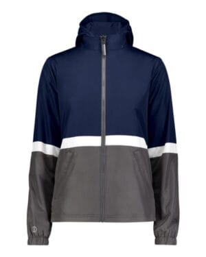 NAVY/ CARBON Holloway 229787 women's turnabout reversible hooded jacket