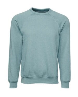 HEATHER BLUE LAGOON 3901 unisex sponge fleece raglan crewneck sweatshirt