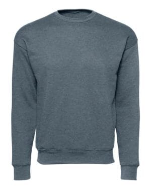 HEATHER SLATE 3945 unisex sponge fleece drop shoulder crewneck sweatshirt