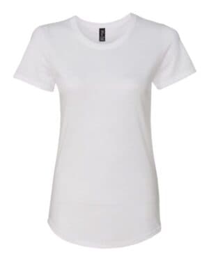 WHITE Gildan 6750L softstyle womens triblend t-shirt