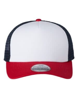 WHITE/ RED/ DARK NAVY Imperial 1287 north country trucker cap