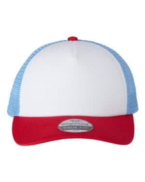 WHITE/ RED/ SKY BLUE Imperial 1287 north country trucker cap