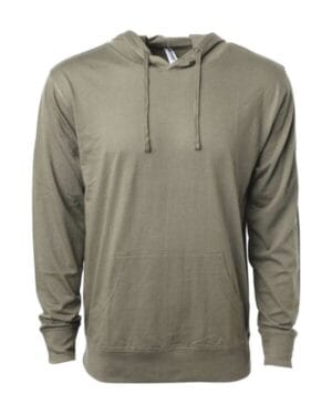 OLIVE Independent trading co SS150J lightweight hooded pullover t-shirt