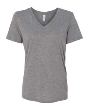 GREY TRIBLEND 6415 women's relaxed triblend short sleeve v-neck tee