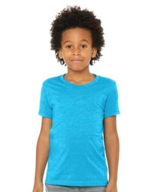 NEON BLUE Bella canvas 3001YCVC youth cvc jersey tee