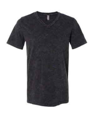 BLACK MINERAL WASH Bella canvas 3655 textured jersey v-neck tee