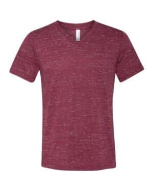 MAROON MARBLE Bella canvas 3655 textured jersey v-neck tee