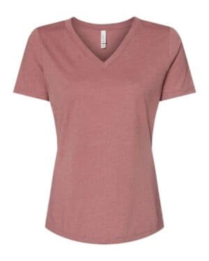 HEATHER MAUVE Bella canvas 6405CVC women's relaxed heather cvc v-neck tee