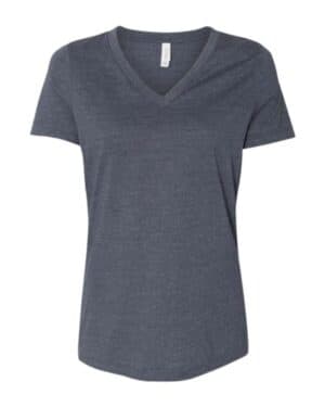 HEATHER NAVY Bella canvas 6405CVC women's relaxed heather cvc v-neck tee