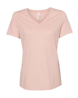HEATHER PEACH Bella canvas 6405CVC women's relaxed heather cvc v-neck tee