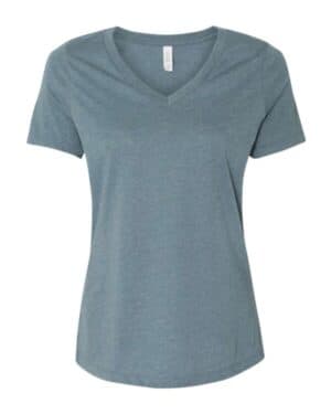 HEATHER SLATE Bella canvas 6405CVC women's relaxed heather cvc v-neck tee