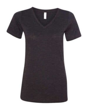 CHARCOAL BLACK TRIBLEND 6415 women's relaxed triblend short sleeve v-neck tee