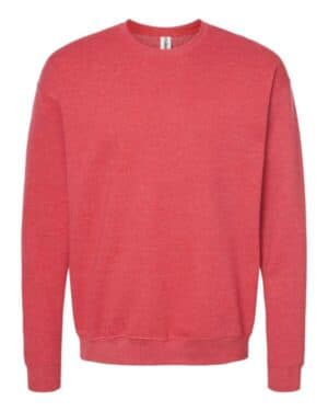 HEATHER RED Tultex 340 fleece crewneck sweatshirt