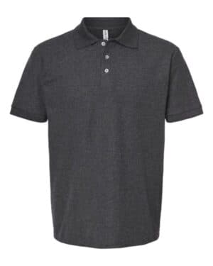 HEATHER CHARCOAL Tultex 400 50/50 sport pique polo