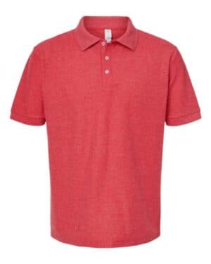 HEATHER RED Tultex 400 50/50 sport pique polo