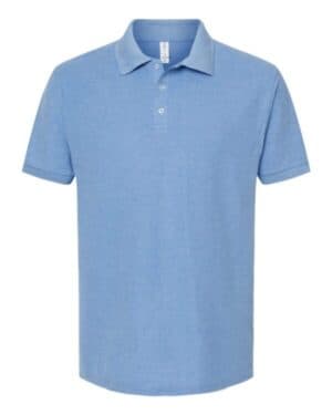 HEATHER LIGHT BLUE Tultex 400 50/50 sport pique polo