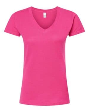Tultex 214 women's fine jersey v-neck t-shirt