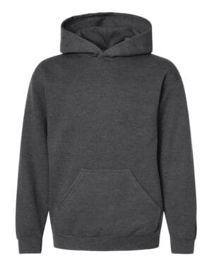 HEATHER CHARCOAL Tultex 320Y youth hooded sweatshirt