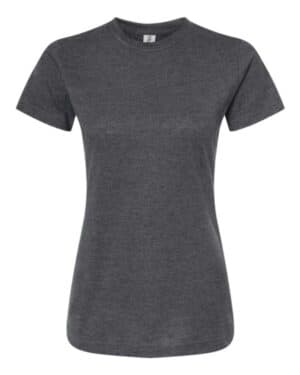 HEATHER CHARCOAL Tultex 216 women's fine jersey classic fit t-shirt