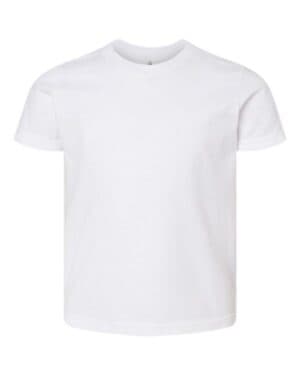 WHITE Tultex 235 youth fine jersey t-shirt