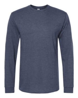HEATHER DENIM Tultex 291 heavyweight jersey long sleeve t-shirt