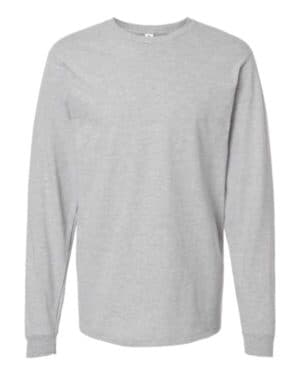 HEATHER GREY Tultex 291 heavyweight jersey long sleeve t-shirt