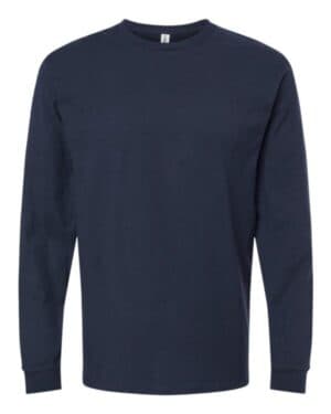 NAVY Tultex 291 heavyweight jersey long sleeve t-shirt